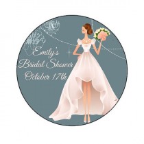 wedding photo - Personalized Modern Bride Bridal Shower Sticker - envelope seal, bridal shower decoration, bridal shower favor, invitation seal