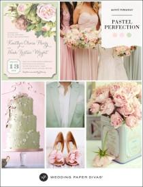 wedding photo - Pastel Wedding Inspiration Board
