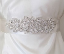 wedding photo - Bridal Belts with Rhinestones Bridal Sashes Crystal Beaded Bridal Wedding  Belt
