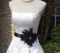 wedding photo - Bridal Gown Sash,Wedding Sash,Little Black Dress Sash,Mother of the Bride,Bridal Sash,Wedding Belt