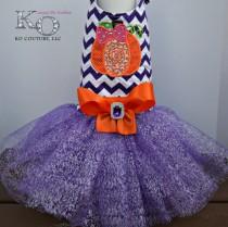 wedding photo - Halloween Dog Costume Tutu Harness Dress - Pumpkin Patch