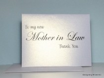 wedding photo - Mother in Law Thank You Card, Wedding Mother in Law Thank You, Wedding Card, Mother Thank You Card, New Mother in Law