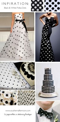 wedding photo - Black And White Polka Dots Wedding Inspiration
