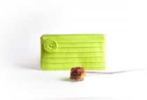 wedding photo - Wedding bridal clutch purse, Bridesmaid gift idea Clutch Purse bag, Neon Green Kiwi Rose, Gift for her, Mothers day