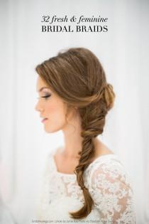 wedding photo - Wedding Hair Inspiration: 32 Fresh & Feminine Bridal Braids - Bridal Musings Wedding Blog