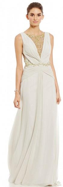 wedding photo - VM by Mori Lee Metallic Embroidered Grecian Gown