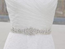 wedding photo - High quality bridal sash, crystals on satin sash