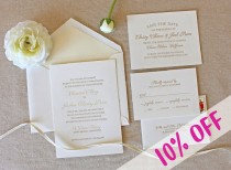 wedding photo - Bello Letterpress Wedding Invitation - Letterpress Wedding Invitation - Traditional Letterpress Wedding Invitation