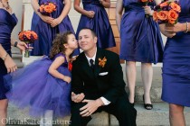 wedding photo - Cotton Flower Girl Dress Purple