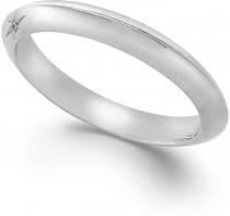wedding photo - Classic by Marchesa Diamond Accent Wedding Band in 18k White Gold