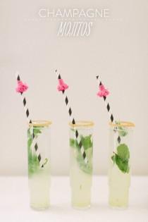 wedding photo - “Sippers” Candy Striped Paper Straws