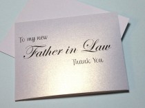 wedding photo - Father in Law Thank You Card, Wedding Father in Law Thank You, Wedding Card, Father Thank You Card, New Father in Law