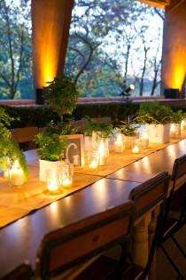 wedding photo - Greenery Centerpieces