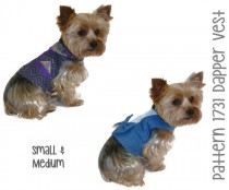 wedding photo - Dapper Dog Vest Pattern 1731 * Small & Medium * Dog Clothes Sewing Pattern * Dog Harness Vest * Dog Wedding Attire * Dog Vest Pattern