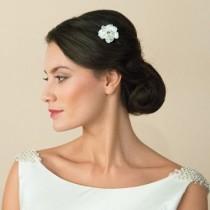 wedding photo - Rose Blossom Hair Clip (ic)