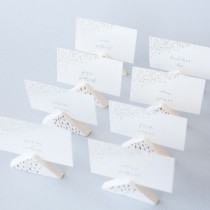 wedding photo - DIY Wedding: Air-Dry Clay Place-Card Holders 