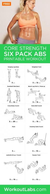 wedding photo - Six Pack Abs Core Strength Printable Workout