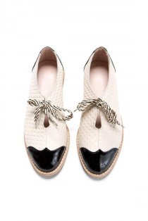 wedding photo - Summer Sale 30% Off Oxford Flat Shoes - White And Black Oxford Shoes - Tie Oxford Shoes - Handmade By ImeldaShoes