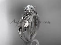 wedding photo -  14kt white gold diamond celtic trinity knot wedding ring, engagement ring CT7253