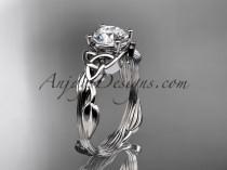 wedding photo -  platinum diamond celtic trinity knot wedding ring, engagement ring CT7251