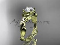 wedding photo -  14kt yellow gold diamond celtic trinity knot wedding ring, engagement ring CT7251