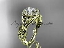 wedding photo -  14kt yellow gold diamond celtic trinity knot wedding ring, engagement ring CT7300