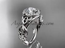 wedding photo -  14kt white gold diamond celtic trinity knot wedding ring, engagement ring CT7300
