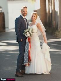 wedding photo - Plain White T's Tim Lopez's Wedding Day Details: All The Scoop On Her Gorgeous Gown And His Classic Suit ('I Wasn't Going To Be Caught Dead In A Tux!')