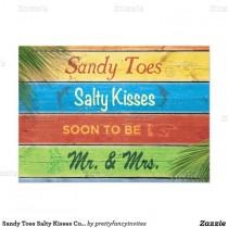 wedding photo - Sandy Toes Salty Kisses Couple's Shower Invitation