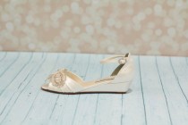 wedding photo - Wedding Wedge Shoes - Wedge - Wedding Shoes - Wedges- Parisxox By Arbie Goodfellow - Choose From Over 150 Color Choices - Dyeable Shoes