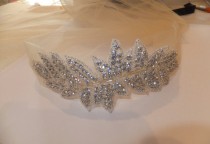 wedding photo - Wedding Headpiece, BONNIE, Bridal Headpiece, Rhinestone Leaf Headband, Crystal Headpiece,