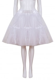 wedding photo - Gorgeous White 22 inch 2 tier 3 layer Satin & Organza petticoat. Bridal Retro Vintage Rockabilly 50's style