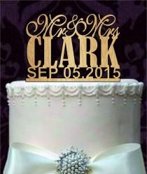 wedding photo -  Personalized wedding Cake Topper, Custom Cake Topper, wedding cake topper, monogram cake topper, mr and mrs, deer wedding cake topper