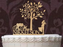 wedding photo -  Custom wedding cake topper - Rustic Wedding Cake Topper - Personalized wedding Cake Topper - bride and groom, silhouette cake topper,