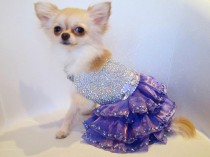 wedding photo - Dog Dress Couture Sparkling Mystic with Swarovski Crystals