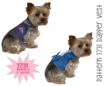 wedding photo - Dapper Dog Vest Pattern 1731 * Bundle 3 Sizes * Dog Clothes Sewing Pattern * Dog Harness Vest * Dog Wedding Attire * Dog Vest Pattern