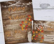wedding photo -  Rustic Fall Wedding Invitation
