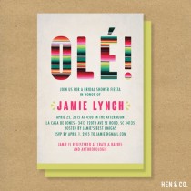 wedding photo - OLE! Mexican Fiesta Themed Baby Shower or Bridal Shower Invitation // Digital or Printed Party or Shower Invite