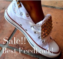 wedding photo - Studded Converse Chuck Taylor All Star Shoes