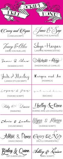 wedding photo - 18 Free Script Fonts For Your DIY Wedding Invitations