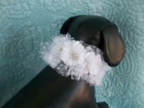 wedding photo - Wedding Dog Collar  Shabby Chic and Original Custom Made