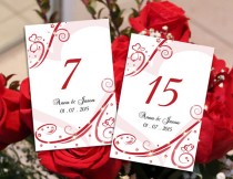 wedding photo -  DIY Printable Wedding Table Number Template 
