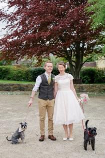 wedding photo - Quirky Tweed & Pet Dogs Vintage Village Fete Home Made Wedding -...