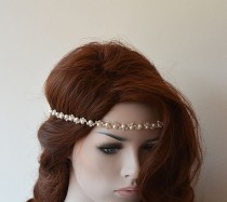 wedding photo -  Wedding Headband, Rhinestone and Pearl Headbands, Bridal Headpieces, Bridal Accessories, Wedding hair Accessory