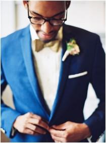 wedding photo - Because Dapper Grooms Wear Blue Suits