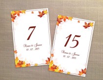 wedding photo -  DIY Printable Wedding Table Number Template 