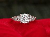 wedding photo - 18K White Gold Rosabel Diamond Ring