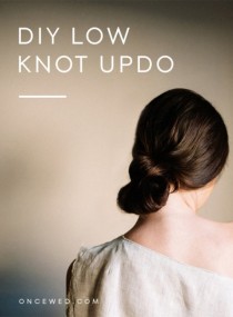 wedding photo - Natural And Simple DIY Low Knot Hairstyle 