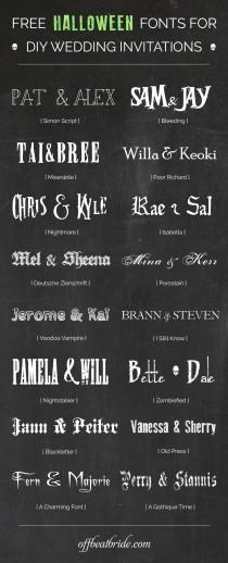 wedding photo - 16 bewitching free Halloween fonts for scarily good DIY wedding invitations