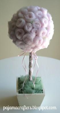 wedding photo - Pajama Crafters: Weekend Pajama Party: Tulle Rosette Topiary